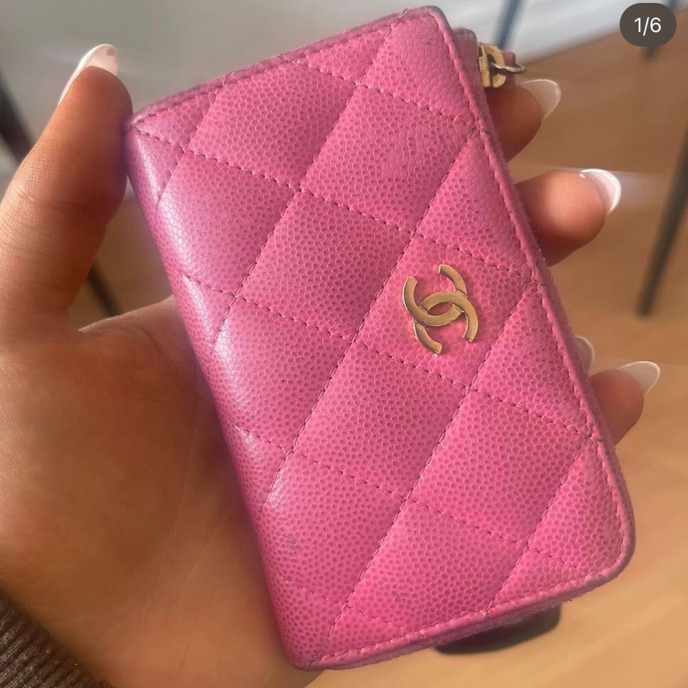 Pink Chanel Key Pouch